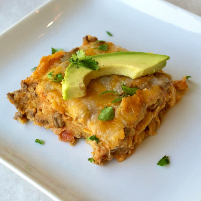 Beef and Cheese Enchilada Casserole