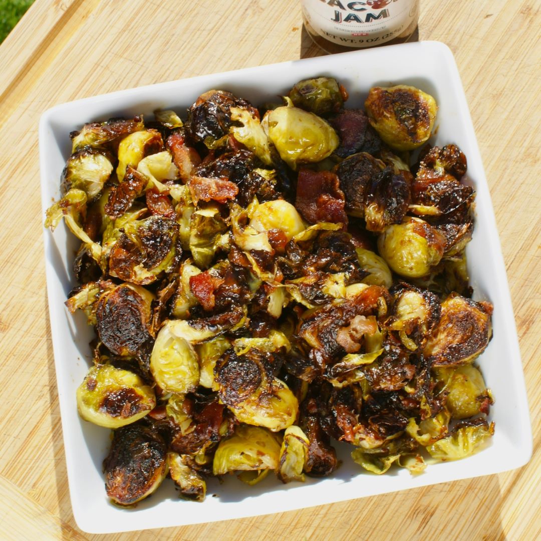 Roasted Bacon Jam Brussels Sprouts Recipe Cookwell & Company