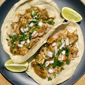 green chile carnitas tacos